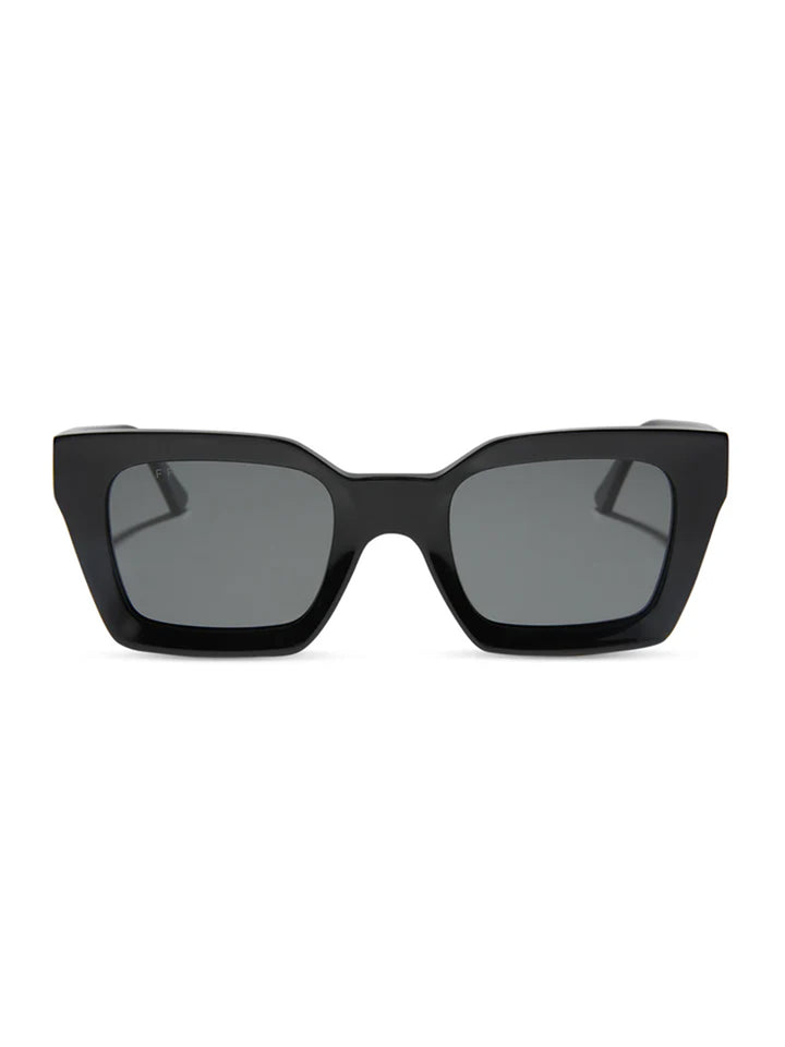 Greer Square Glasses in Black & Grey