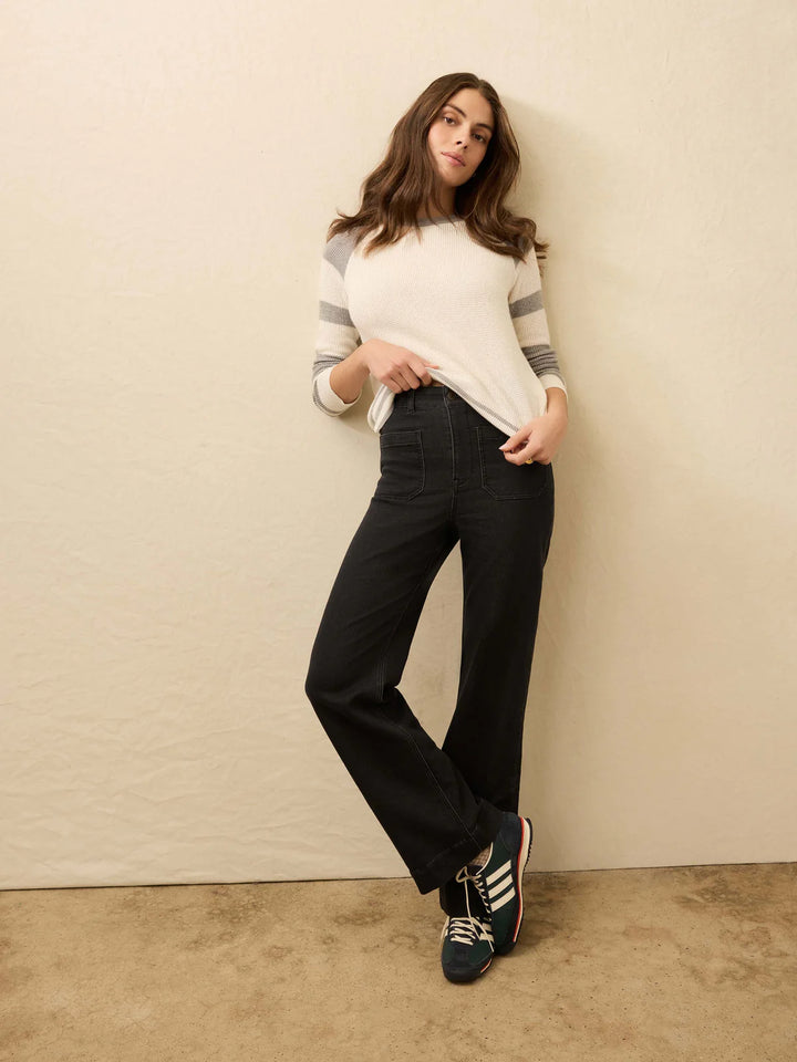 Stretch Terry Patch Pocket Pant in Onyx