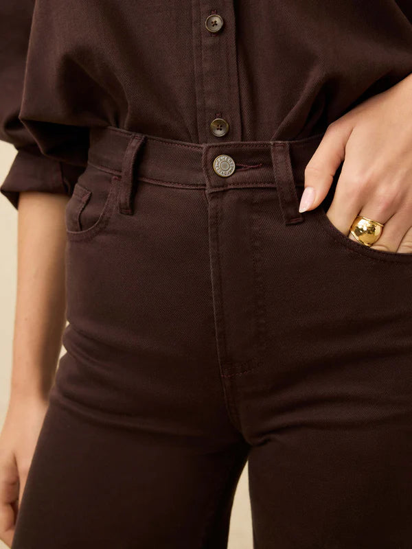 Saturday Denim Wide Leg in Chocolate