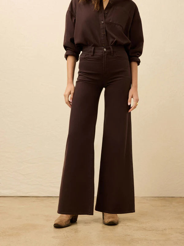 Saturday Denim Wide Leg in Chocolate