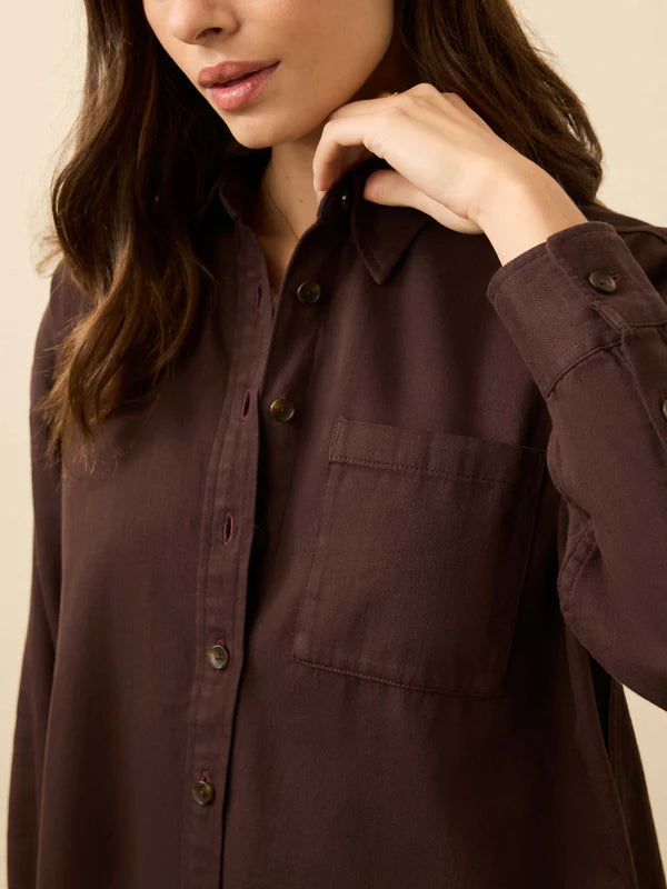 Sunfair Denim Shirt in Chocolate