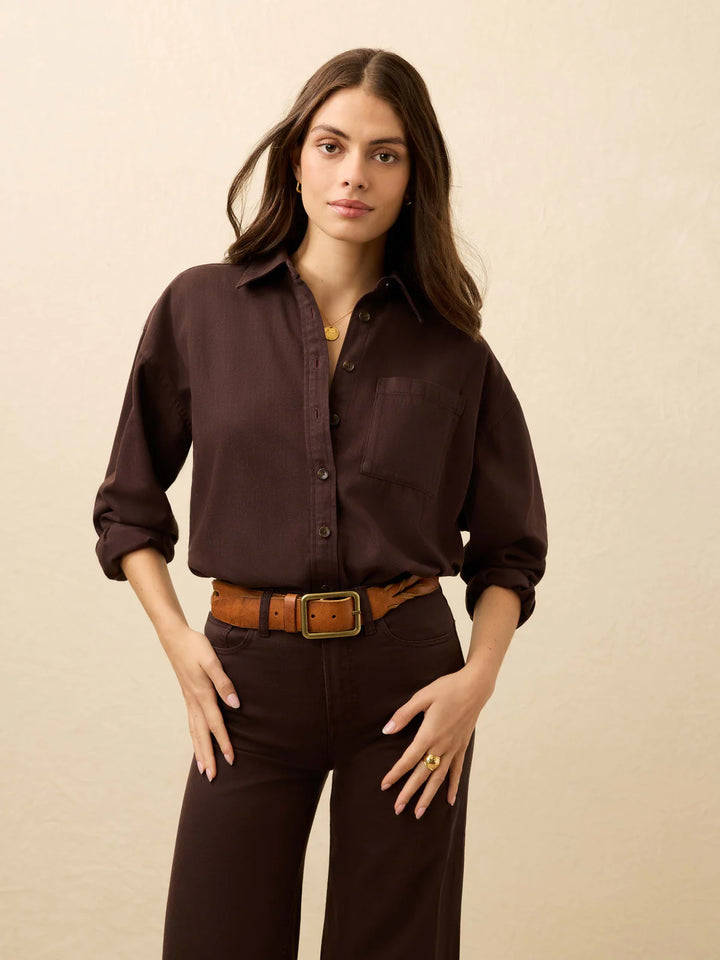 Sunfair Denim Shirt in Chocolate