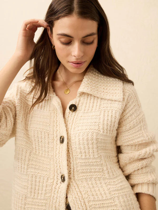 Heirloom Cotton Outback Cardigan in Cream