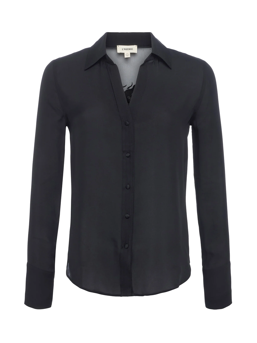 Hailie Silk Blouse in Black Dragon