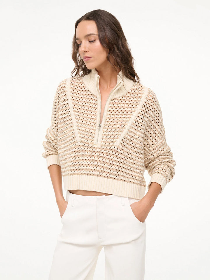 Crop Hampton Sweater in Breeze Creme