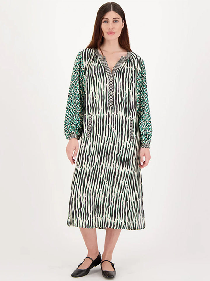Hanna Placket Dress in Safari