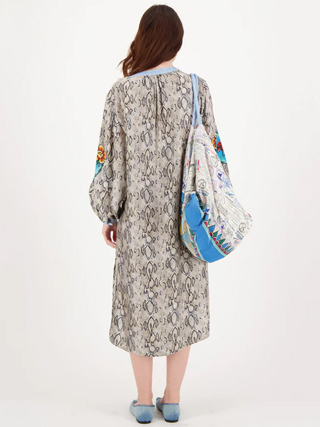 Hanna Placket Dress in Snake