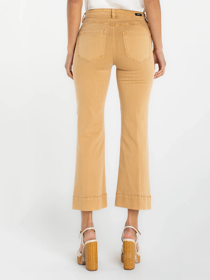 Hannah Crop Flare Hugger in Straw