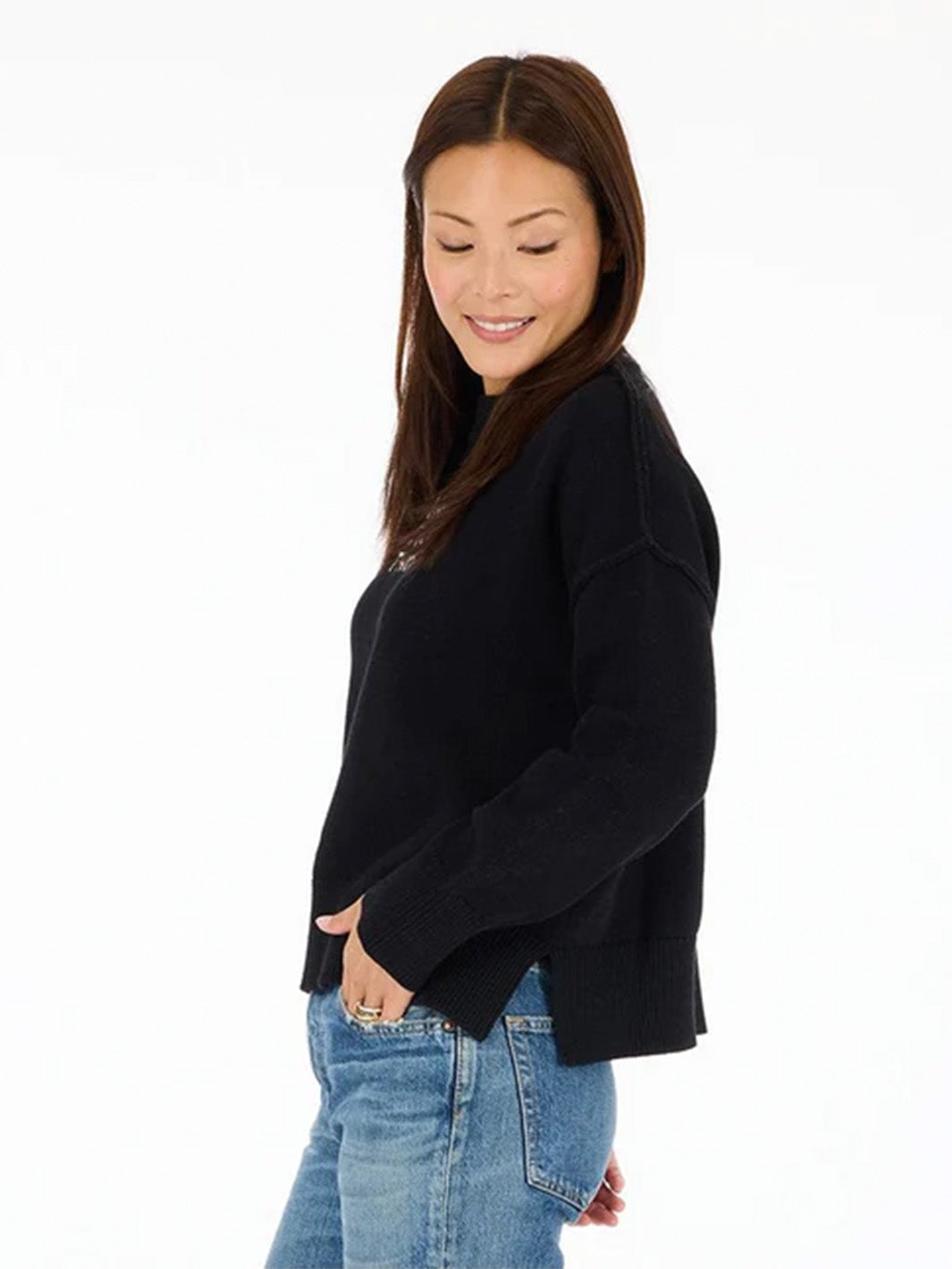 Happy Everything Sweater in Black