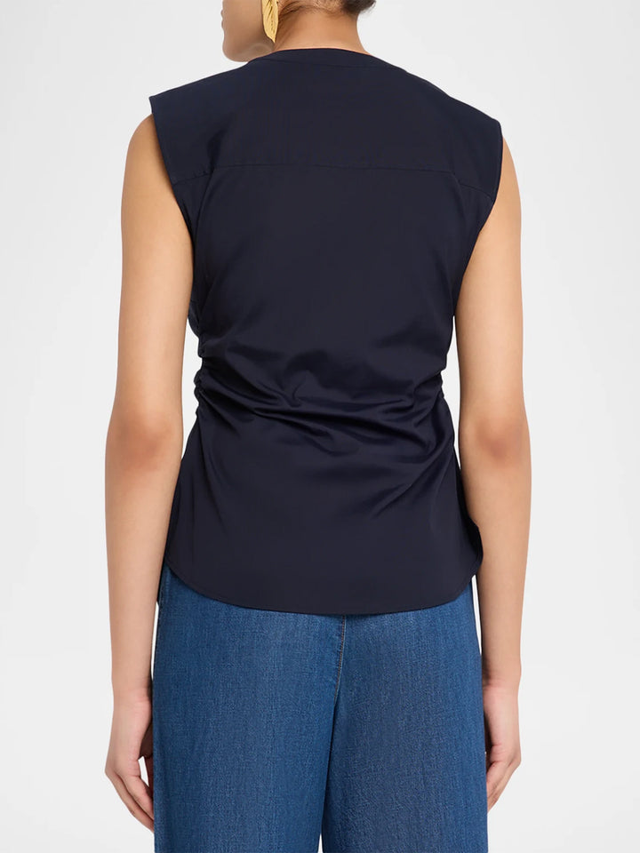 Harini Sleeveless Top in Navy