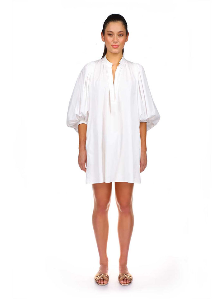 Hazel Parachute Dress in White