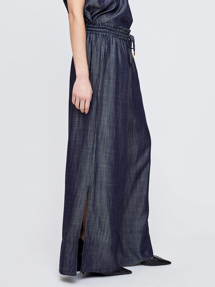 High Waist Wide Denim Pant in Blue