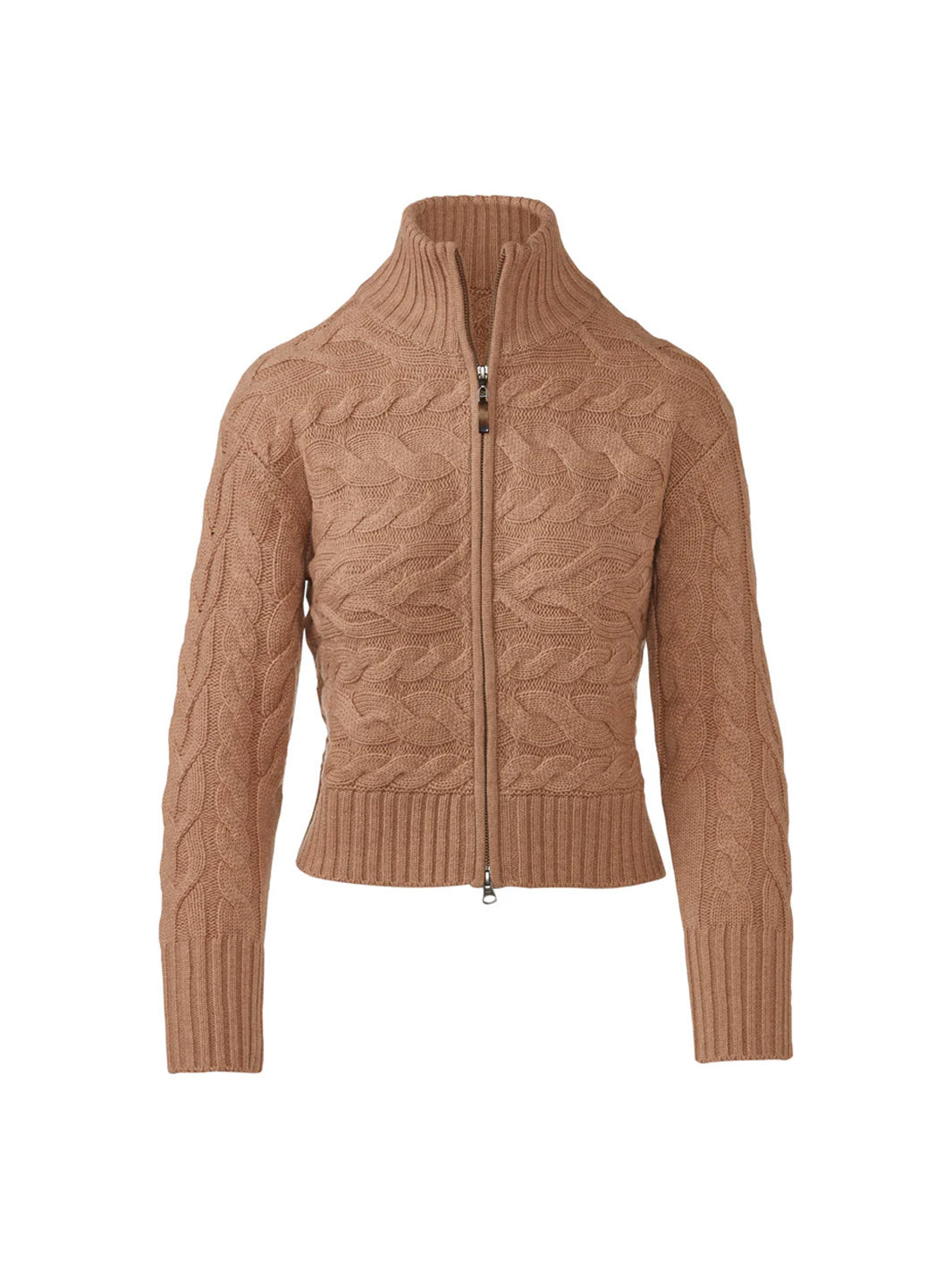 Luxe Horizontal Cable Cardigan in Scotch
