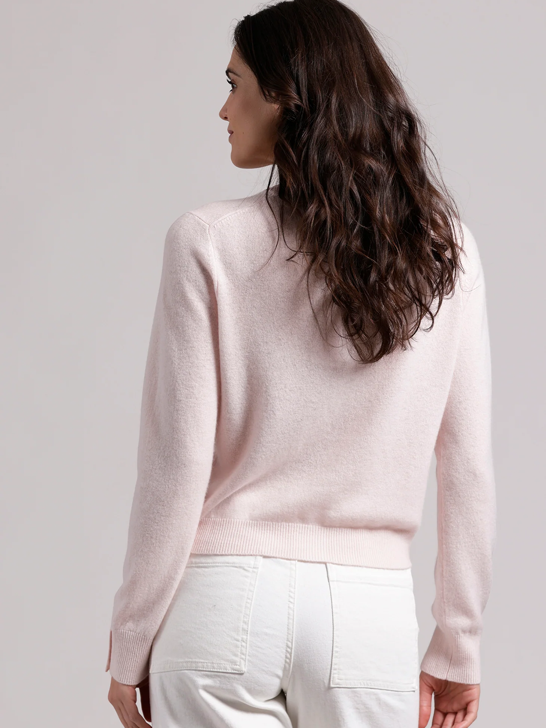 Cashmere Hummingbird Bling Cropped Cardigan in Lotus