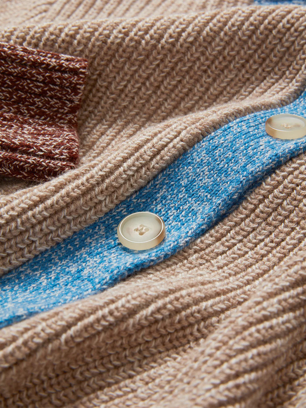 Ibra Merino Wool-Blend Cardigan in Oatmeal Multi