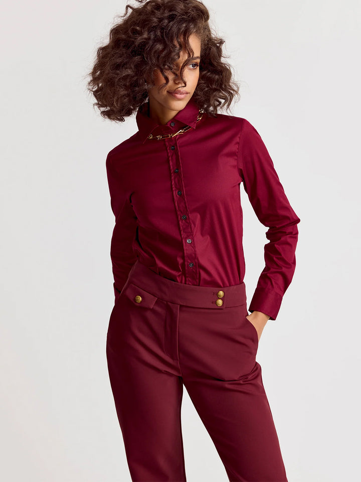 The Icon Shirt in Burgundy