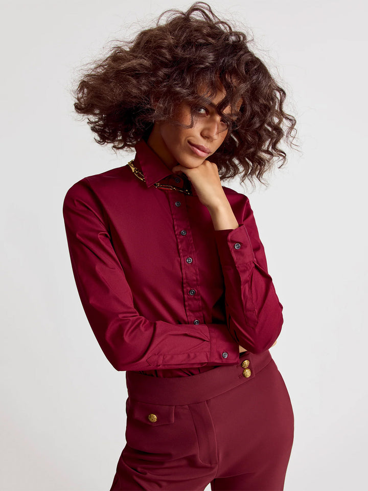 The Icon Shirt in Burgundy