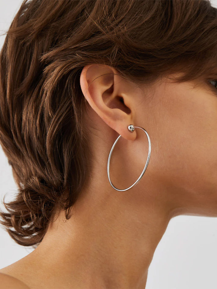 Icon Hoops - Medium in Silver