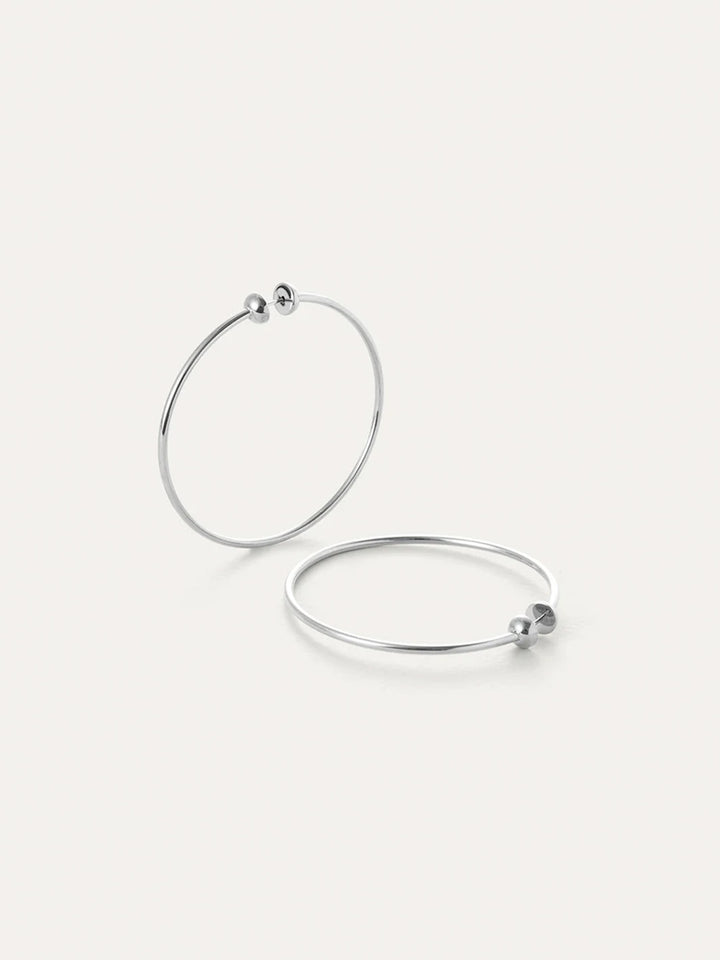 Icon Hoops - Medium in Silver
