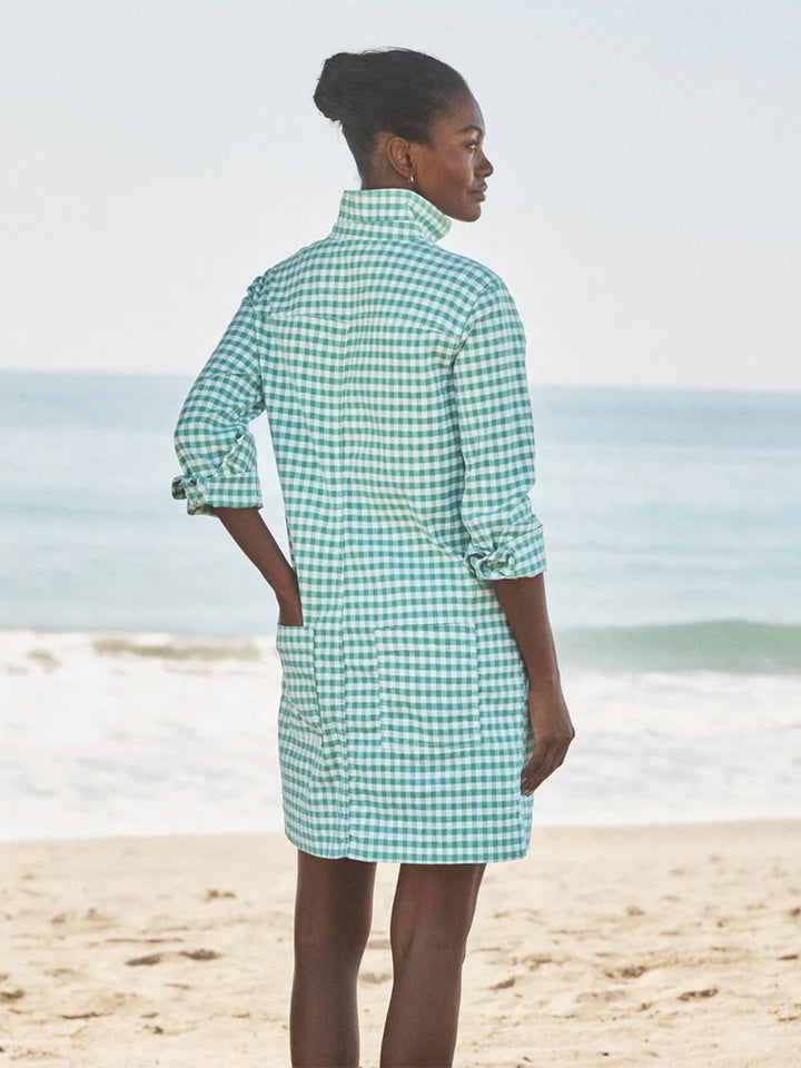Ireland Utility Dress in Green Gingham