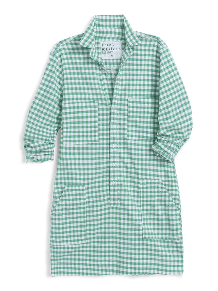 Ireland Utility Dress in Green Gingham