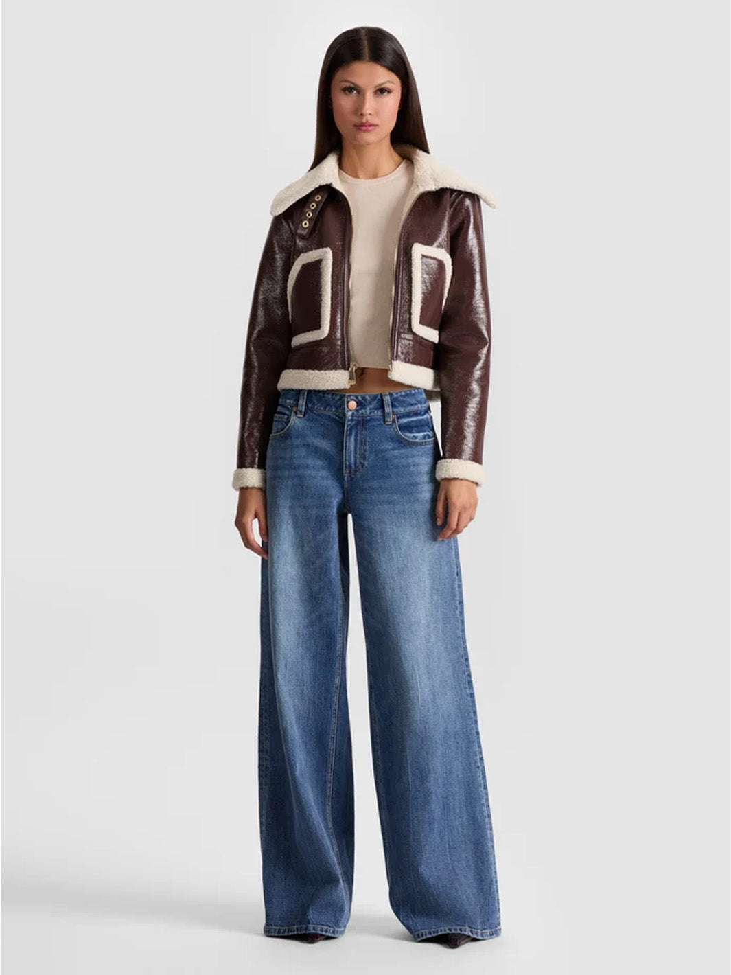 Isaiah Aviator Jacket in Dark Chocolate