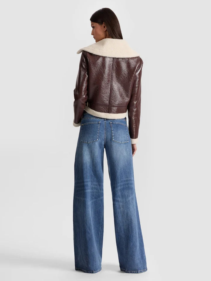 Isaiah Aviator Jacket in Dark Chocolate