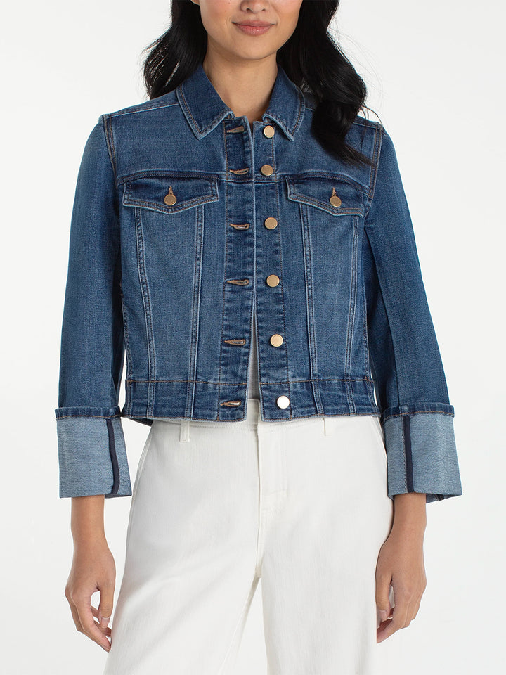 Bracelet Length High Cuff Trucker Jacket in West Ways