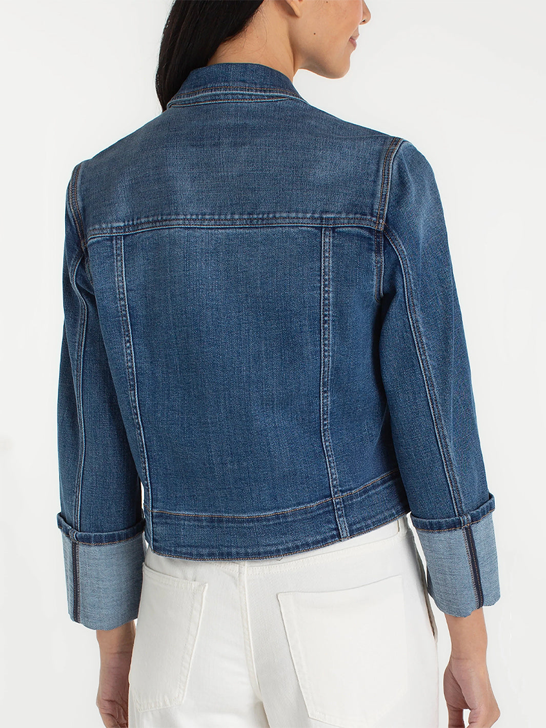 Bracelet Length High Cuff Trucker Jacket in West Ways