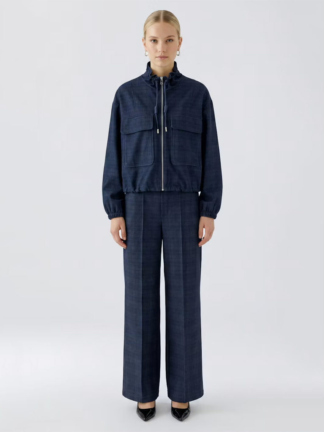 Jacket in Dark Blue Grey