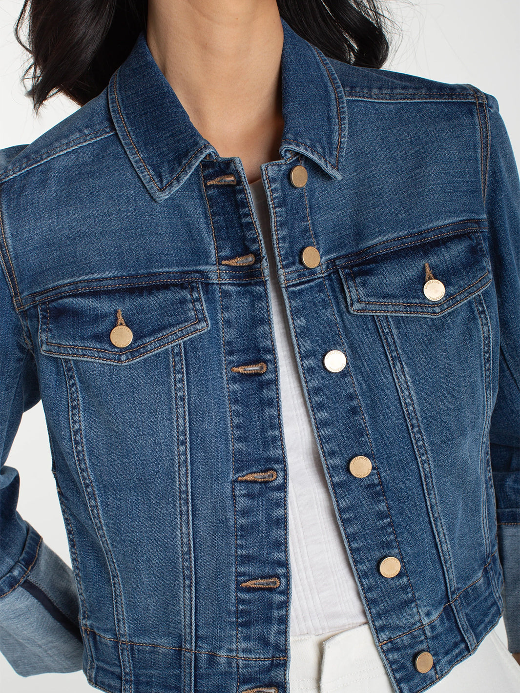 Bracelet Length High Cuff Trucker Jacket in West Ways