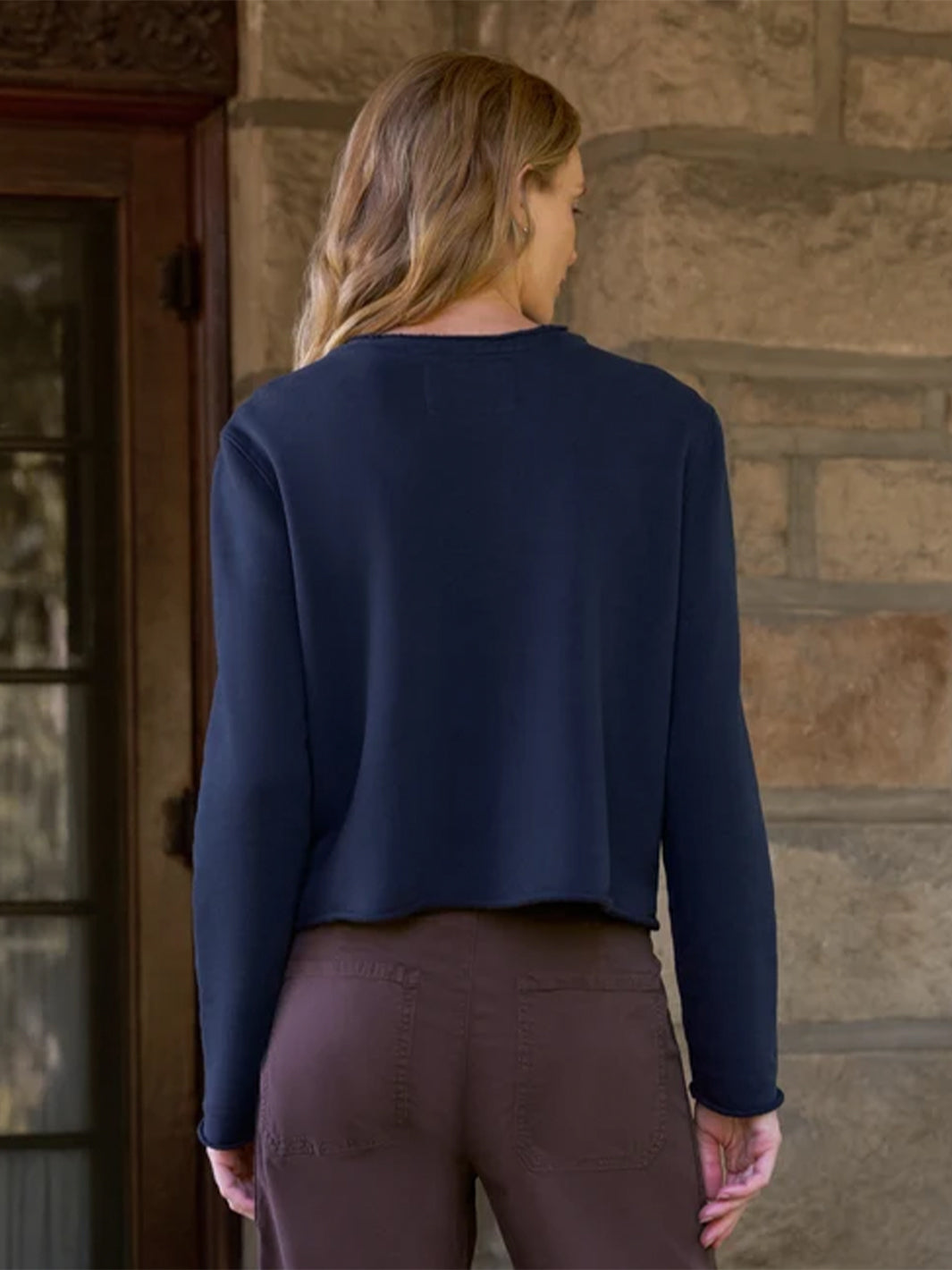 Jackie T-Shirt Cardigan in Classic Navy