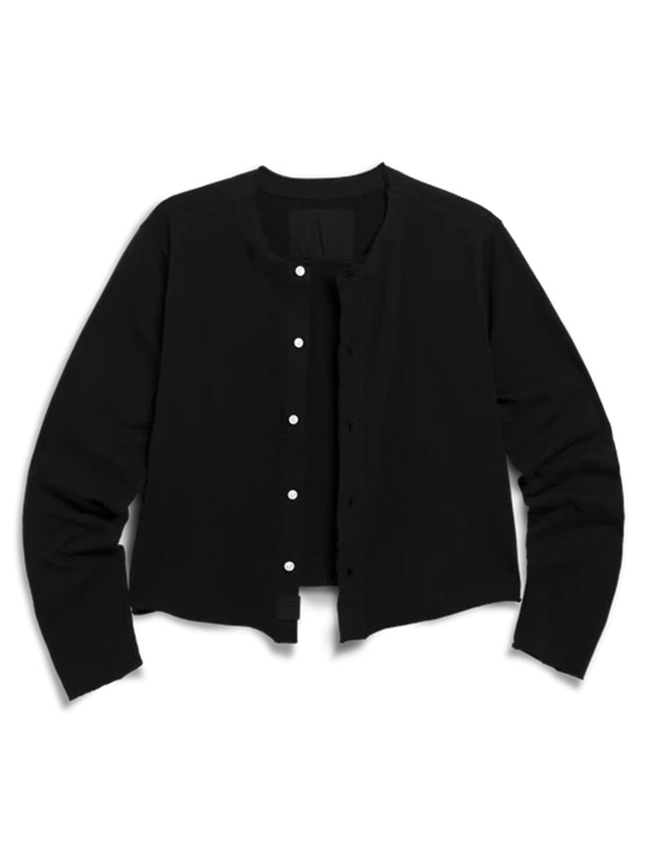 Jackie T-Shirt Cardigan in Black