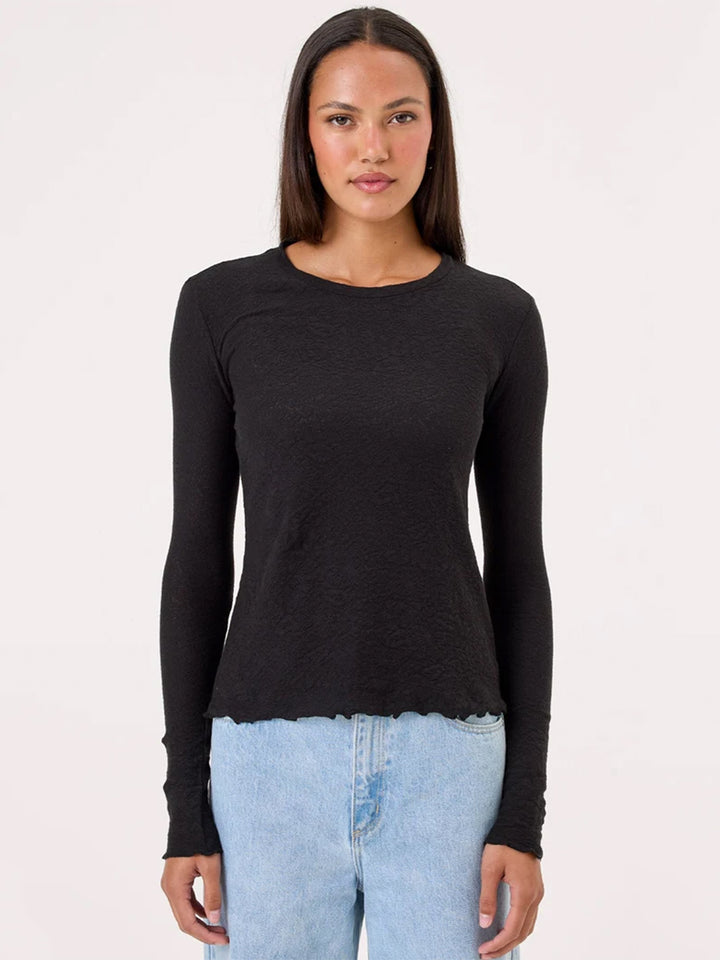 Love Story Long Sleeve Tee in Black