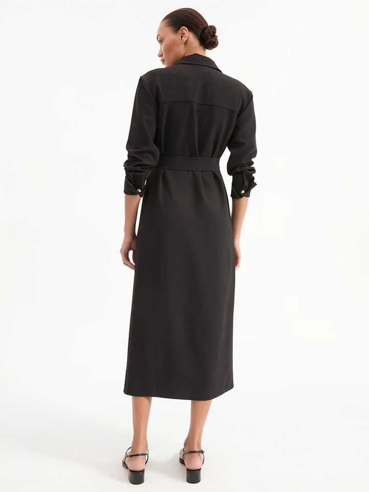 Jaden Shirtdress in Black