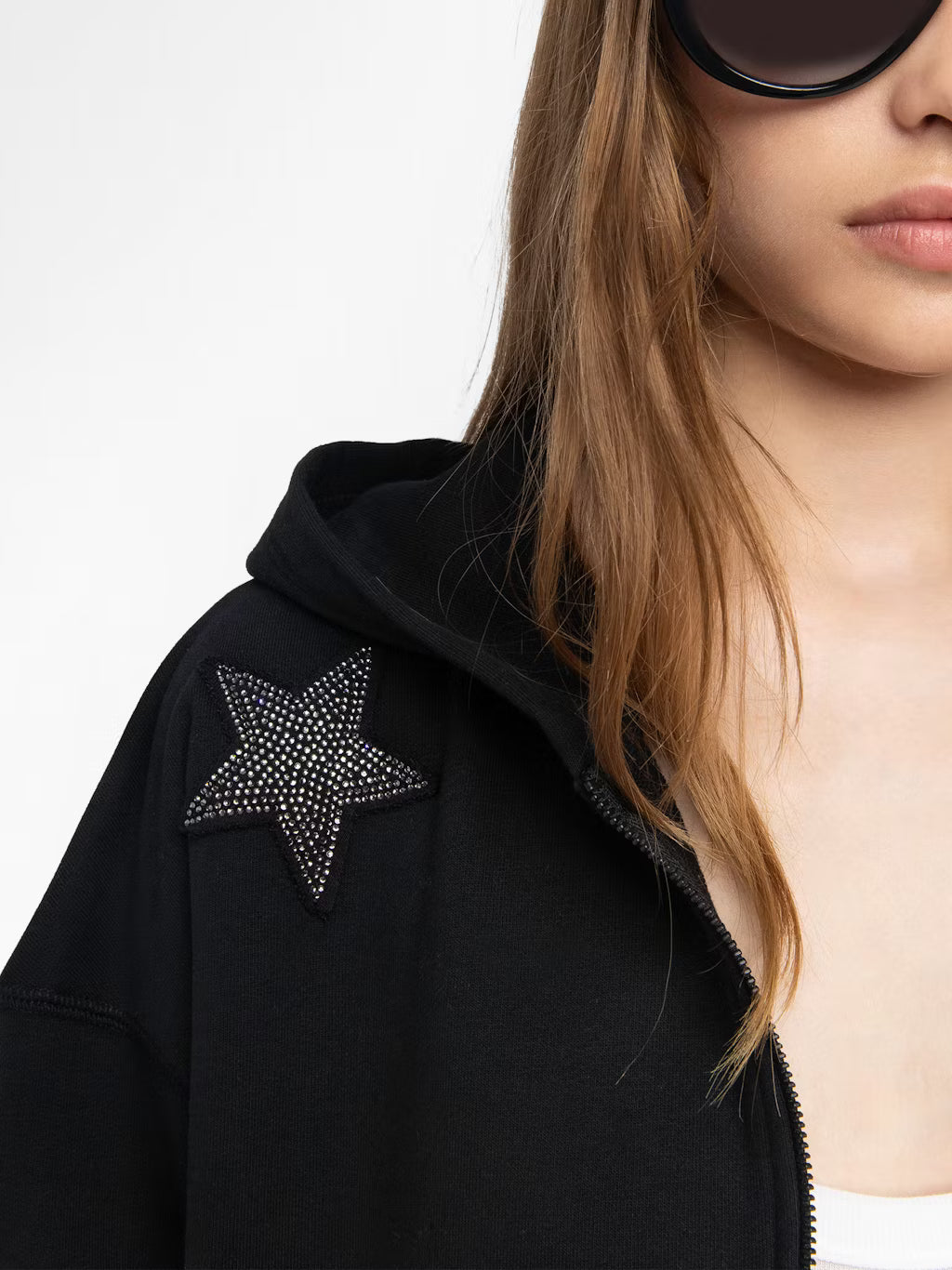 Mia Diamanté Sweatshirt in Black