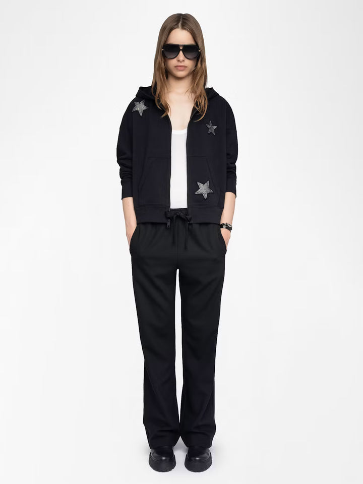 Mia Diamanté Sweatshirt in Black