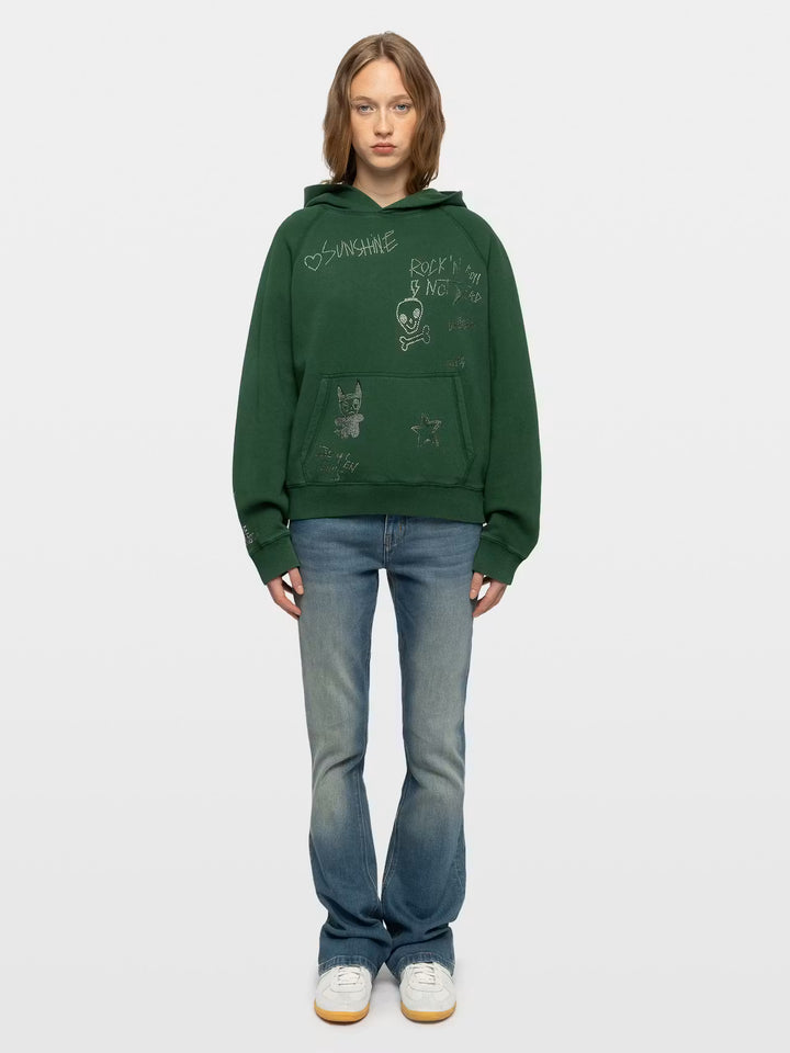 Georgy Sweatshirt in Rain Forest Green