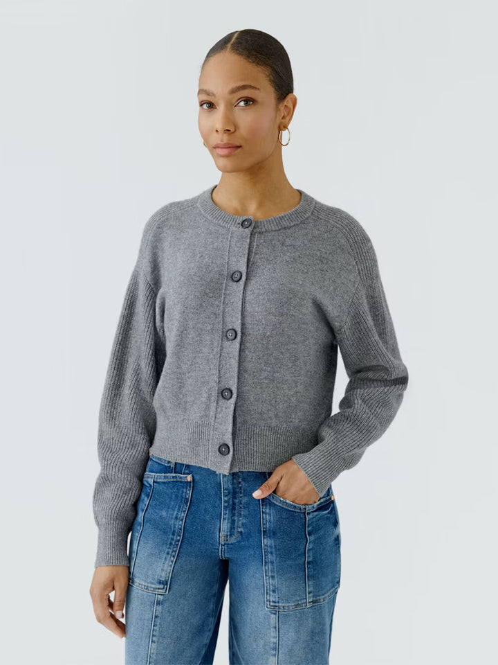 Knit Jacket in Steel Grey