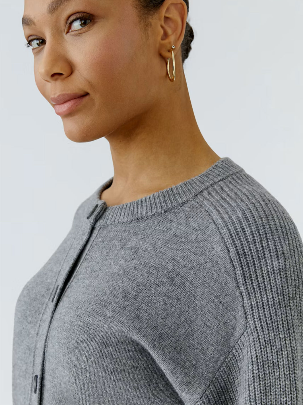 Knit Jacket in Steel Grey