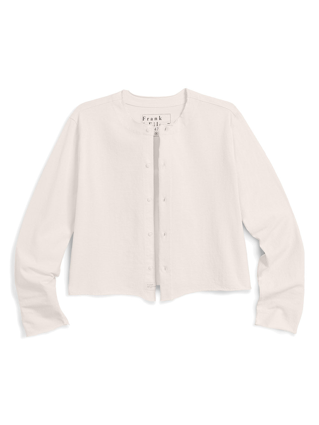 Jackie T-Shirt Cardigan in Vintage White