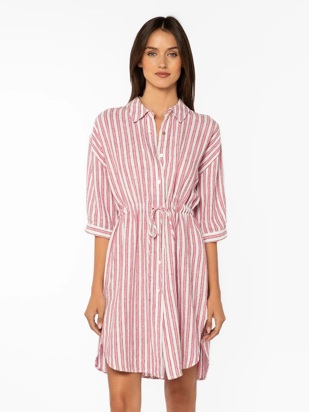 Jenneva Dress in Pink Stripe