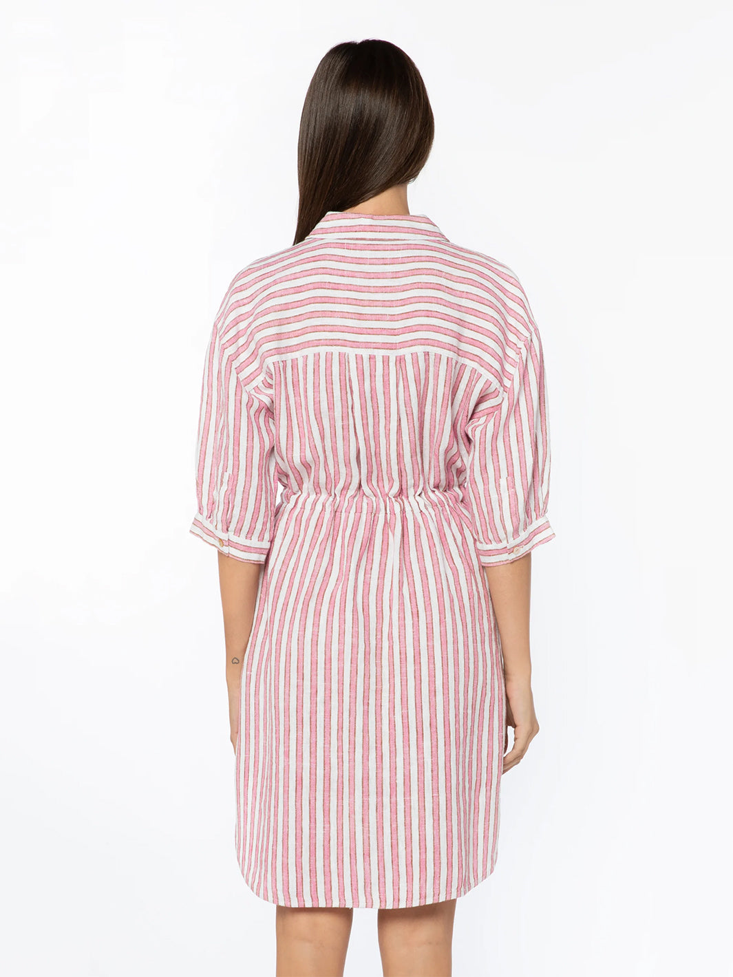 Jenneva Dress in Pink Stripe
