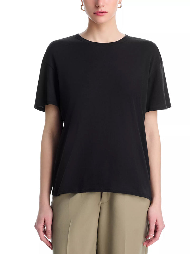 Vintage Jersey Crewneck Tee in Black