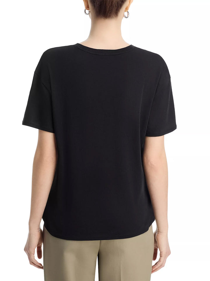Vintage Jersey Crewneck Tee in Black