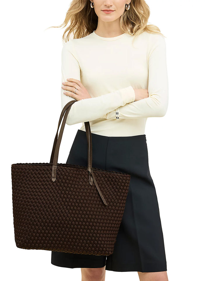 Jet Setter Small Tote in Chocolate