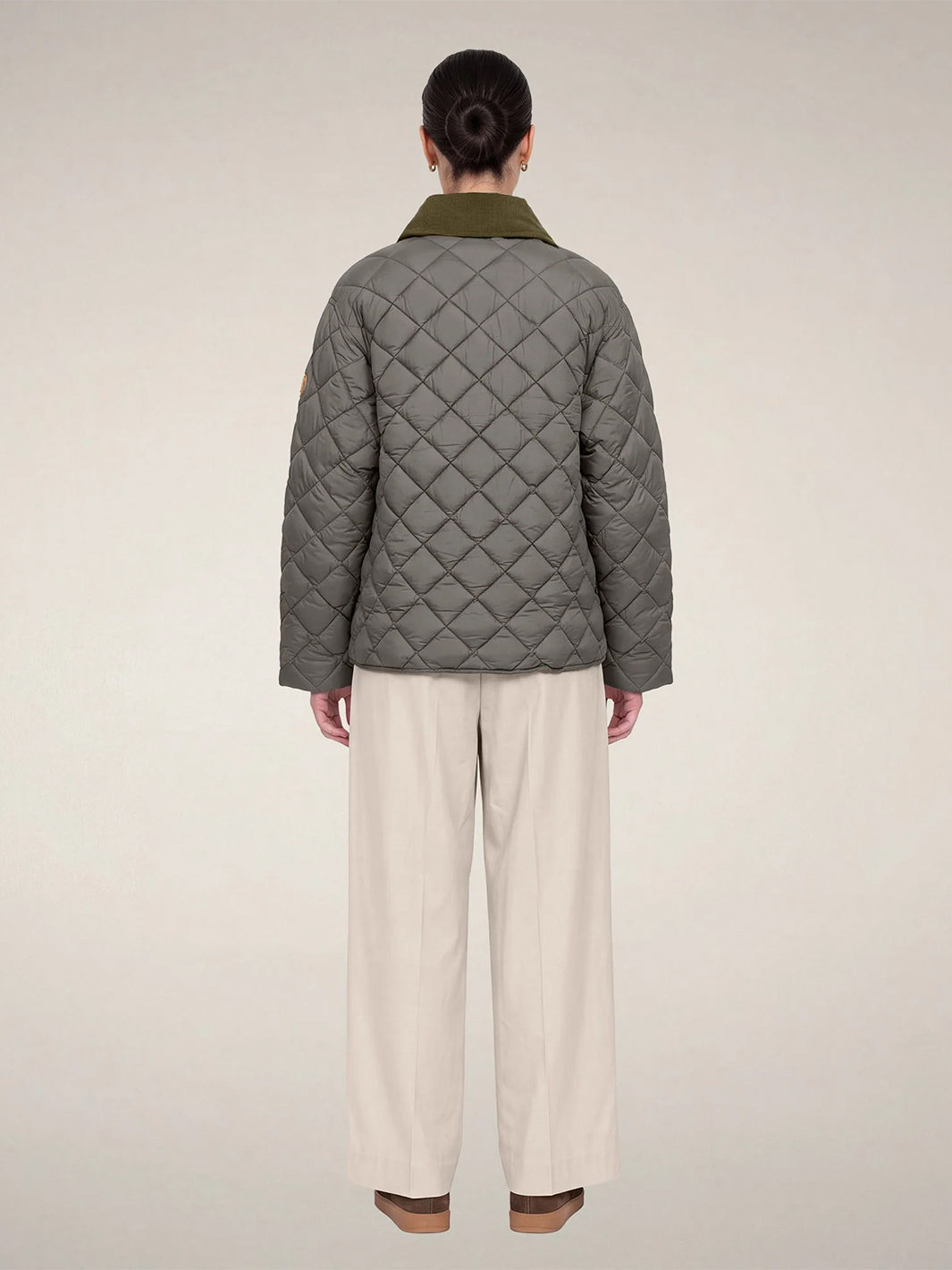 Jodie Puffer Jacket in Gunmetal Grey