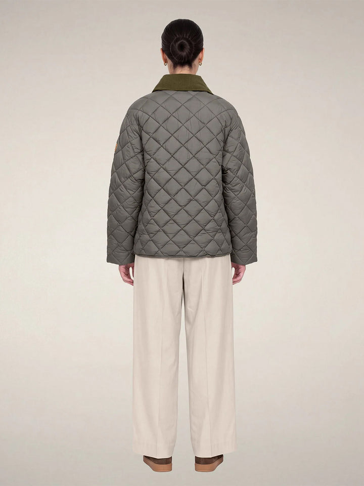 Jodie Puffer Jacket in Gunmetal Grey
