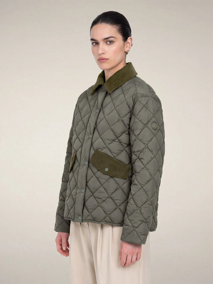 Jodie Puffer Jacket in Gunmetal Grey