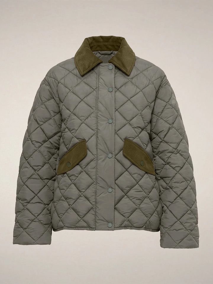 Jodie Puffer Jacket in Gunmetal Grey